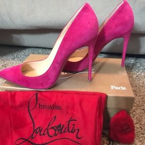 Christian Louboutin Pigalle Follies Rosa SuedePump